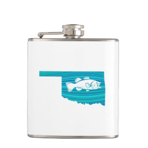Oklahoma Wave Fishing Hip Flask