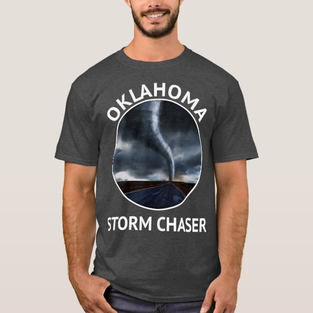 OKLAHOMA Weather Storm Tornado Hurricane Chaser T-Shirt (Front)