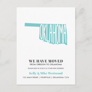 OKLAHOMA We've moved New address New Home Postcard