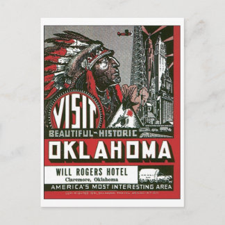 Oklahoma Will Rogers Hotel, Claremore Oklahoma Postcard