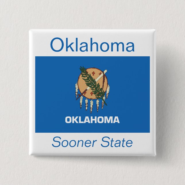 Oklahoman Flag Button (Front)