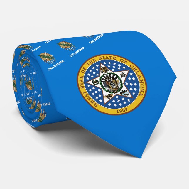 Oklahoman Flag & Seal, Flag of Oklahoma Tie (Rolled)