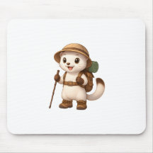 Okojo Adventure Mouse Pad – Kawaii Japanese Stoat