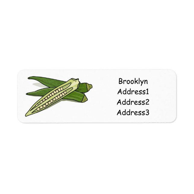 Okra cartoon illustration (Front)