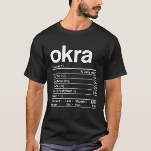 Okra Nutrition Facts Funny Thanksgiving Christmas T-Shirt