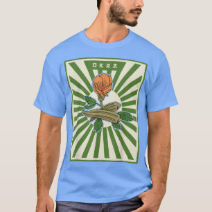 Okra Vegetable Marshmallow Vegan Vegetarian Vegeta T-Shirt