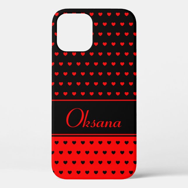 Oksana - Name Template, Stylish Black And Red Case-Mate iPhone Case (Back)