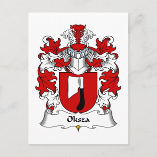 Oksza Family Crest Postcard