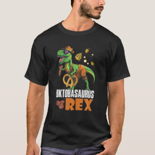 Oktobasaurus Rex Dinosaur Lederhosen Bavarian Okto T-Shirt
