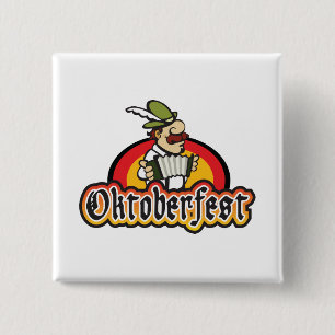 Oktoberfest 15 Cm Square Badge