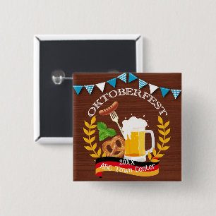 Oktoberfest 15 Cm Square Badge