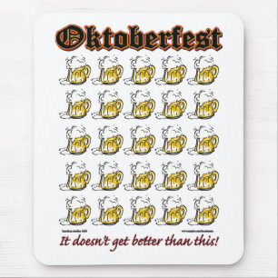 Oktoberfest 25 Beer mugs Mouse Pad