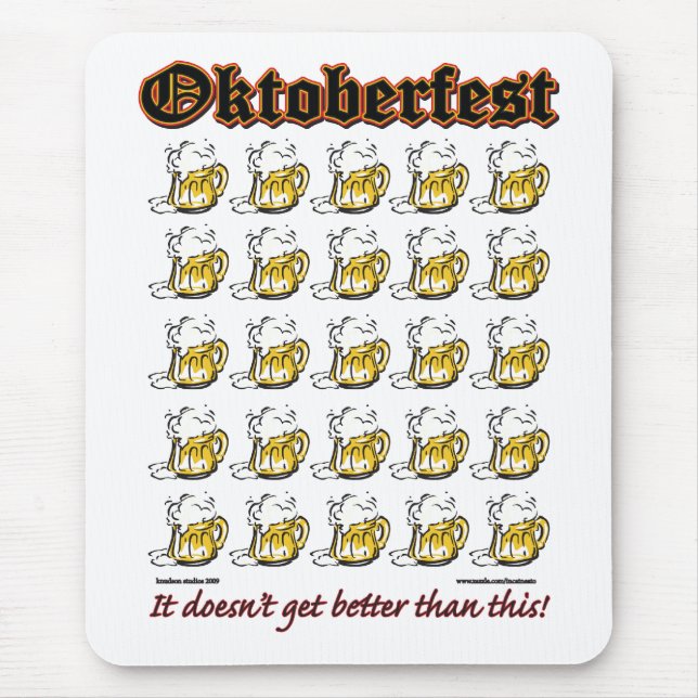 Oktoberfest 25 Beer mugs Mouse Pad (Front)