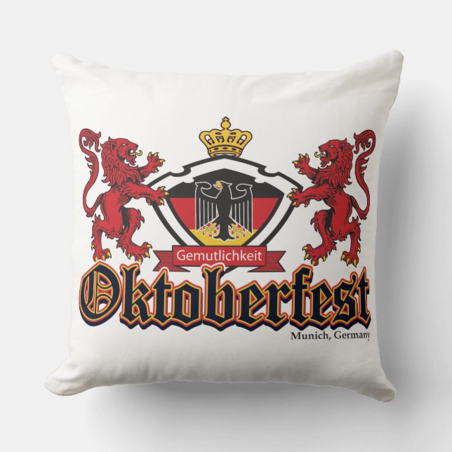 Oktoberfest 2 Lions Cushion (Front)