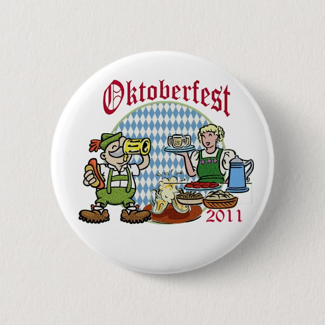 oktoberfest 6 cm round badge (Front)