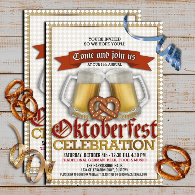 Oktoberfest Annual Celebration Party Invitations (Creator Uploaded)