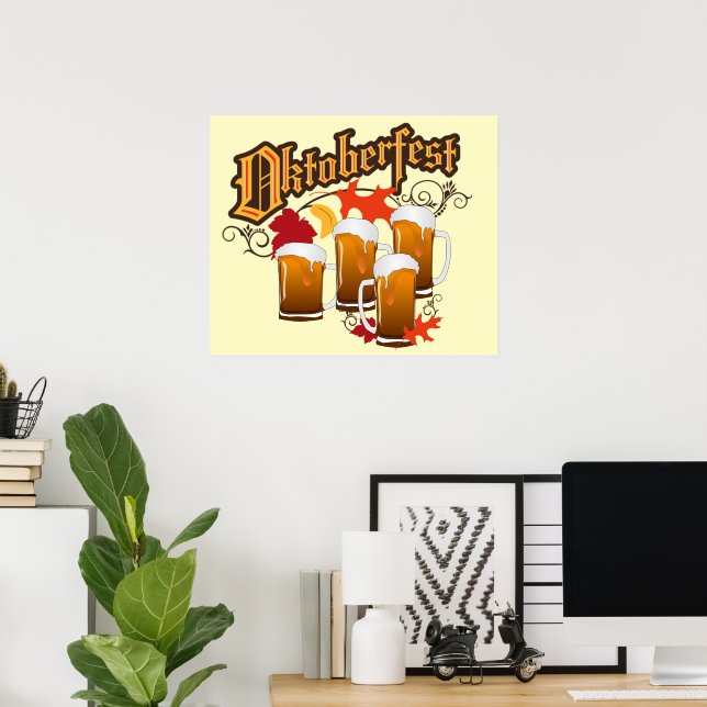 Oktoberfest Autumn Beer Poster (Home Office)