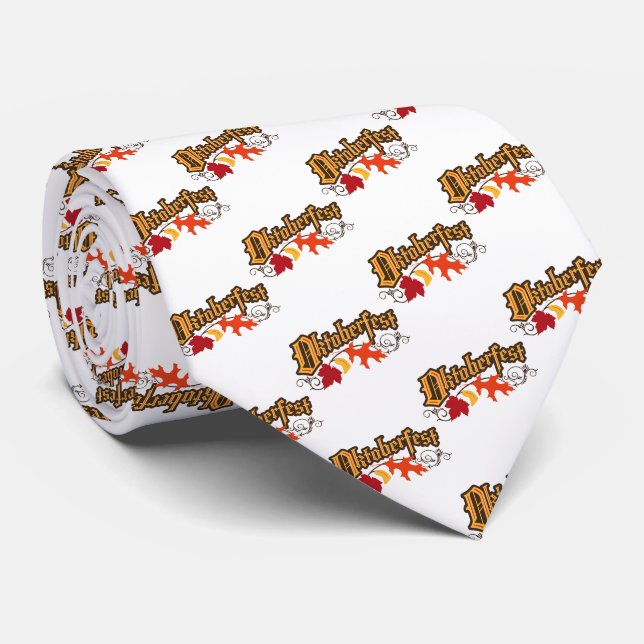 Oktoberfest Autumn Leaves Tie (Rolled)