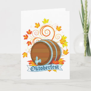 Oktoberfest Barrel Greeting Cards