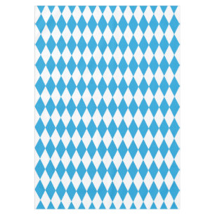 Oktoberfest Bavarian Blue and White Large Diagonal Tablecloth