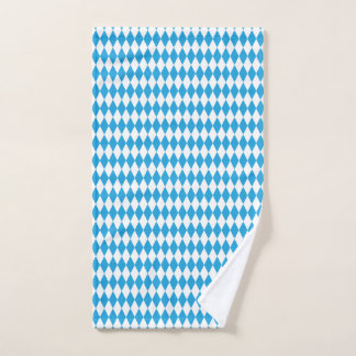 Oktoberfest Bavarian Blue and White Medium Pattern Hand Towel