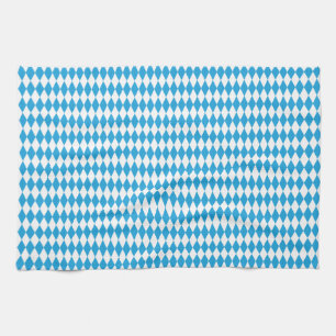 Oktoberfest Bavarian Blue and White Medium Pattern Tea Towel