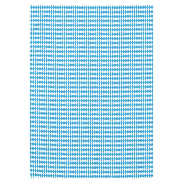 Oktoberfest Bavarian Blue and White Small Diagonal Tablecloth (Front)
