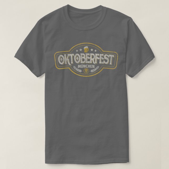 Oktoberfest Bavarian Munich German Beer Bier Drink T-Shirt (Design Front)