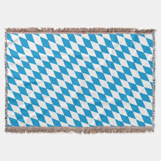 Oktoberfest, Bayern Colours Throw Blanket (Front)