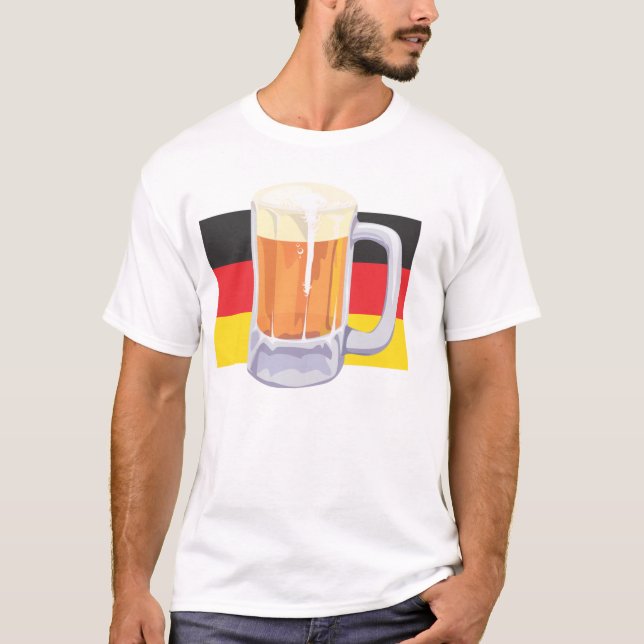 Oktoberfest Beer and German Flag T-Shirt (Front)
