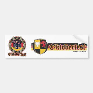 Oktoberfest Beer and Pretzels Bumper Sticker