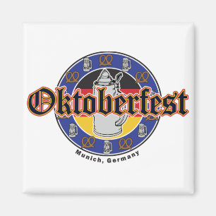 Oktoberfest Beer and Pretzels Magnet