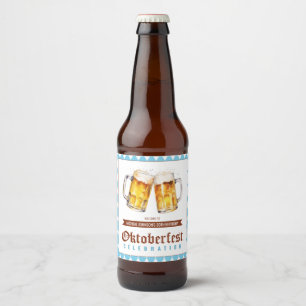 Oktoberfest Beer Birthday Party  Bottle Label