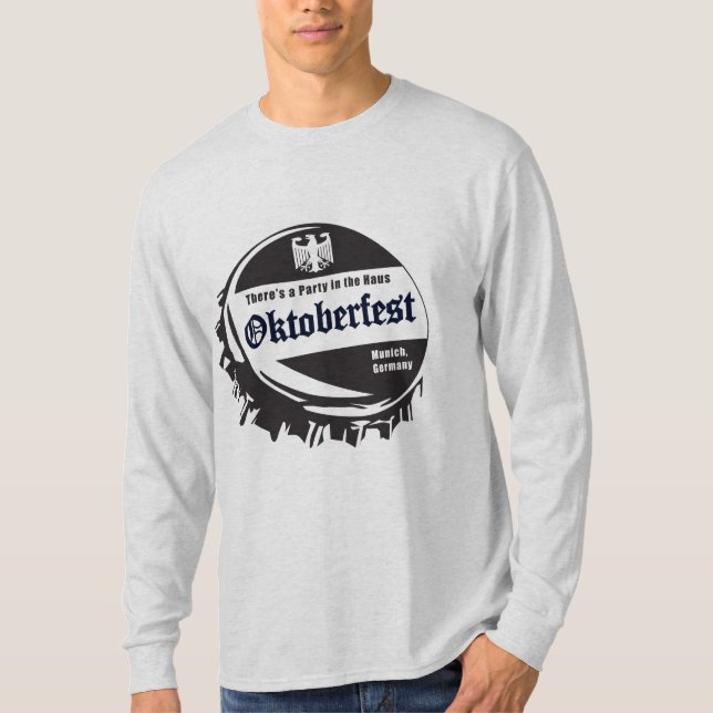 Oktoberfest Beer Bottle Cap T-Shirt (Front)
