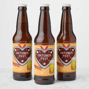 Oktoberfest Beer Bottle Label