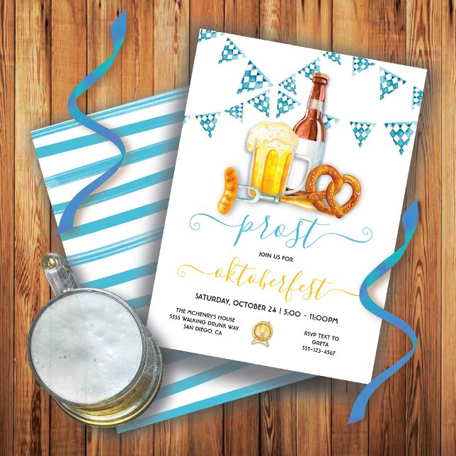 Oktoberfest beer brats Party Invitation (Creator Uploaded)