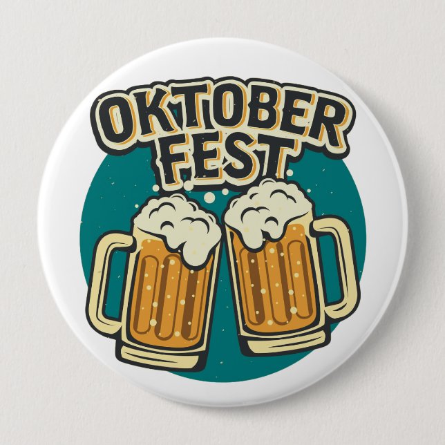 Oktoberfest Beer Festival 10 Cm Round Badge (Front)