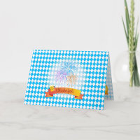 OKTOBERFEST beer festival decoration Blue pattern