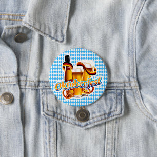 Oktoberfest Beer Festival German Bavarian Colours 7.5 Cm Round Badge