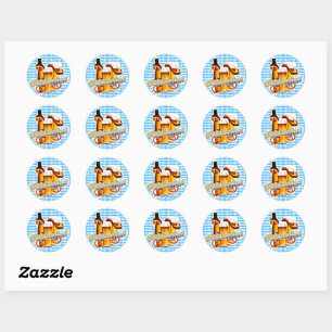 Oktoberfest Beer Festival German Bavarian Colours Classic Round Sticker
