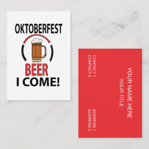 Oktoberfest Beer Festival Oktoberfest Business Card