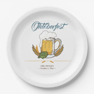 Oktoberfest Beer Festival Paper Plate