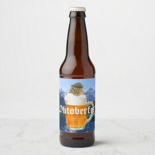 Oktoberfest Beer Festival Party Animal Bottle Label