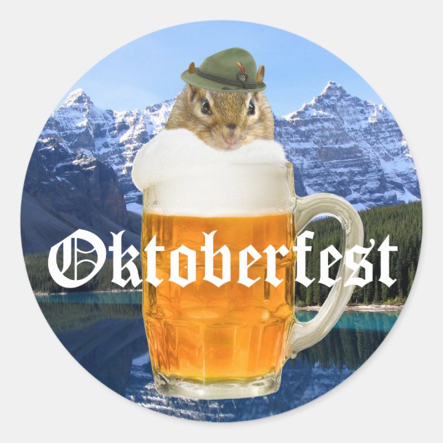 Oktoberfest Beer Festival Party Animal Classic Round Sticker (Front)