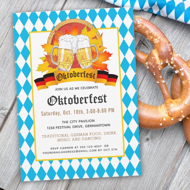 Oktoberfest Beer Festival Party Invitation (Creator Uploaded)