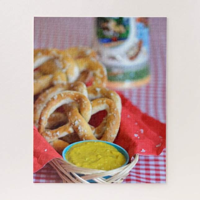 Oktoberfest Beer Festival Stein and Pretzels Jigsaw Puzzle (Vertical)