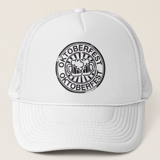 Oktoberfest beer logo trucker hat (Front)
