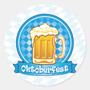 Oktoberfest Beer Mug Classic Round Sticker