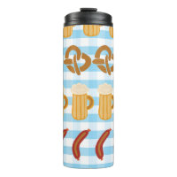 Oktoberfest: beer, pretzel, sausage pattern