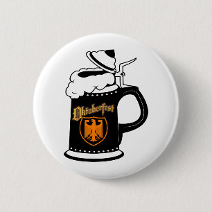 Oktoberfest Beer Stein 6 Cm Round Badge